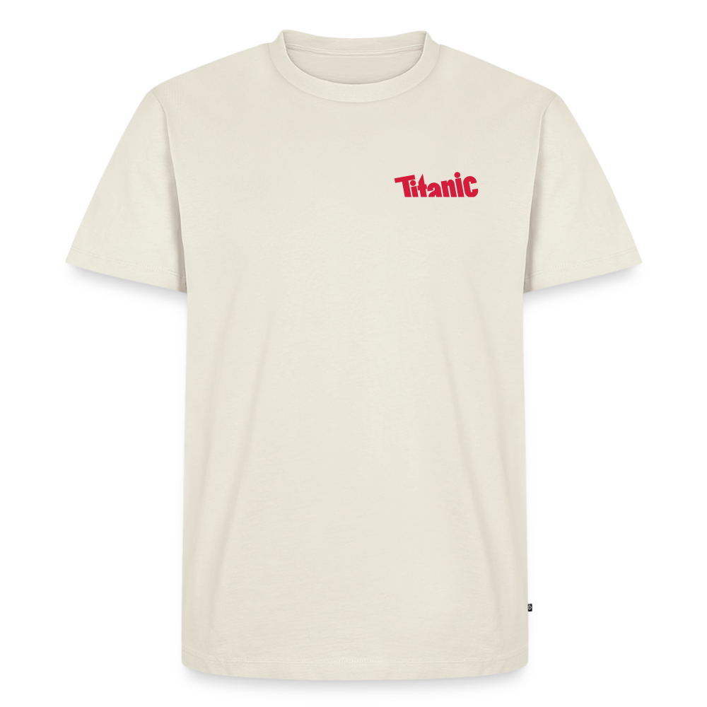 Männer T-Shirt: TITANIC-Logo (klein) - Naturweiß