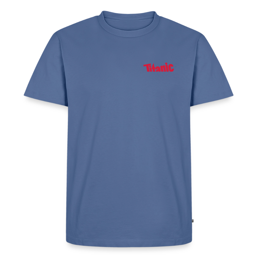 Männer T-Shirt: TITANIC-Logo (klein) - Taubenblau