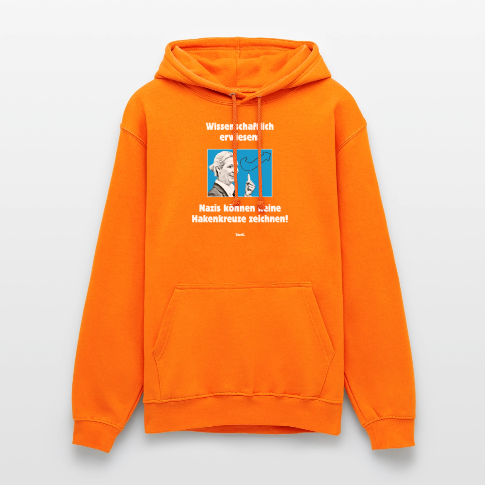 Unisex Hoodie: Nazis können keine Hakenkreuze zeichnen! - Orange