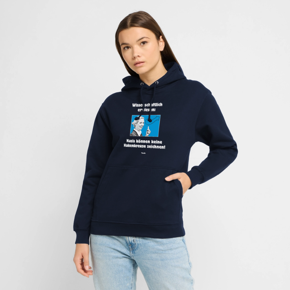 Unisex Hoodie: Nazis können keine Hakenkreuze zeichnen! - Navy
