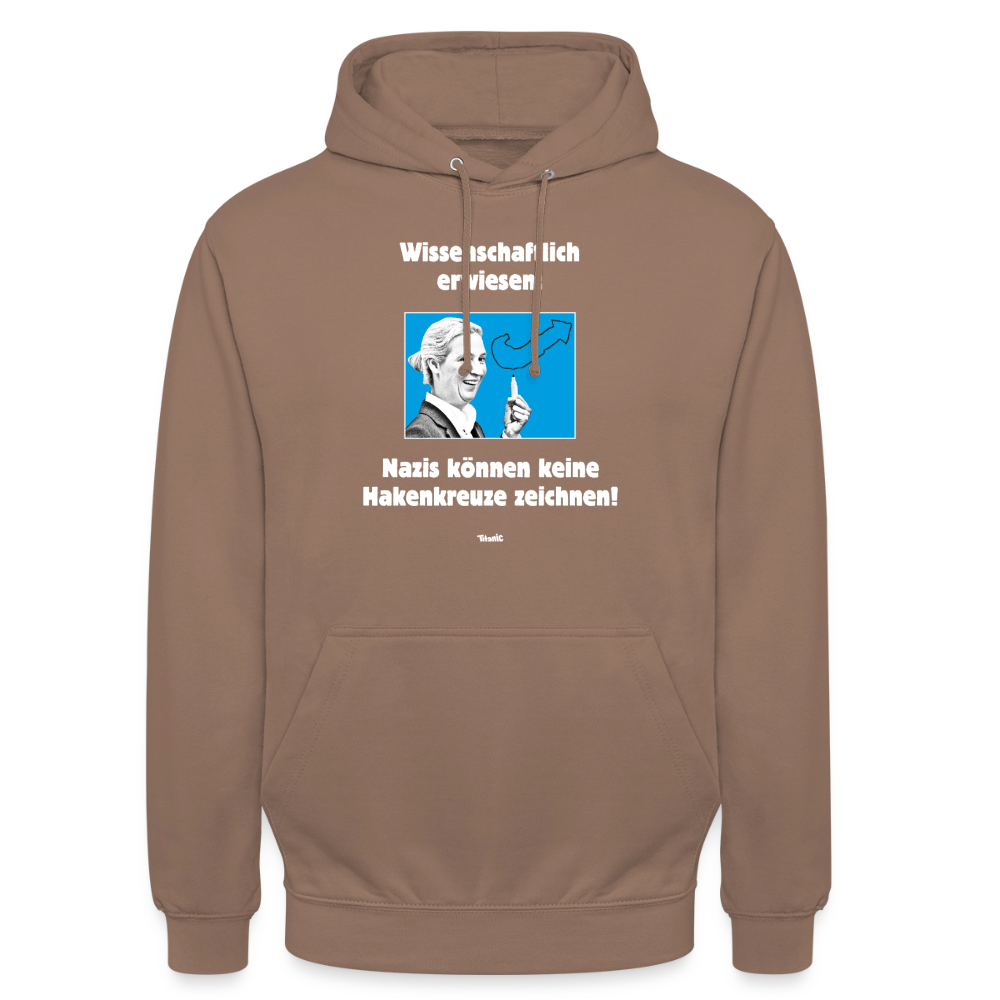 Unisex Hoodie: Nazis können keine Hakenkreuze zeichnen! - Mokka