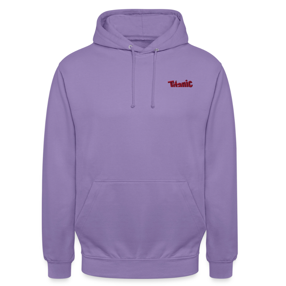 Unisex Hoodie: TITANIC-Logo (gestickt) - Lavendel
