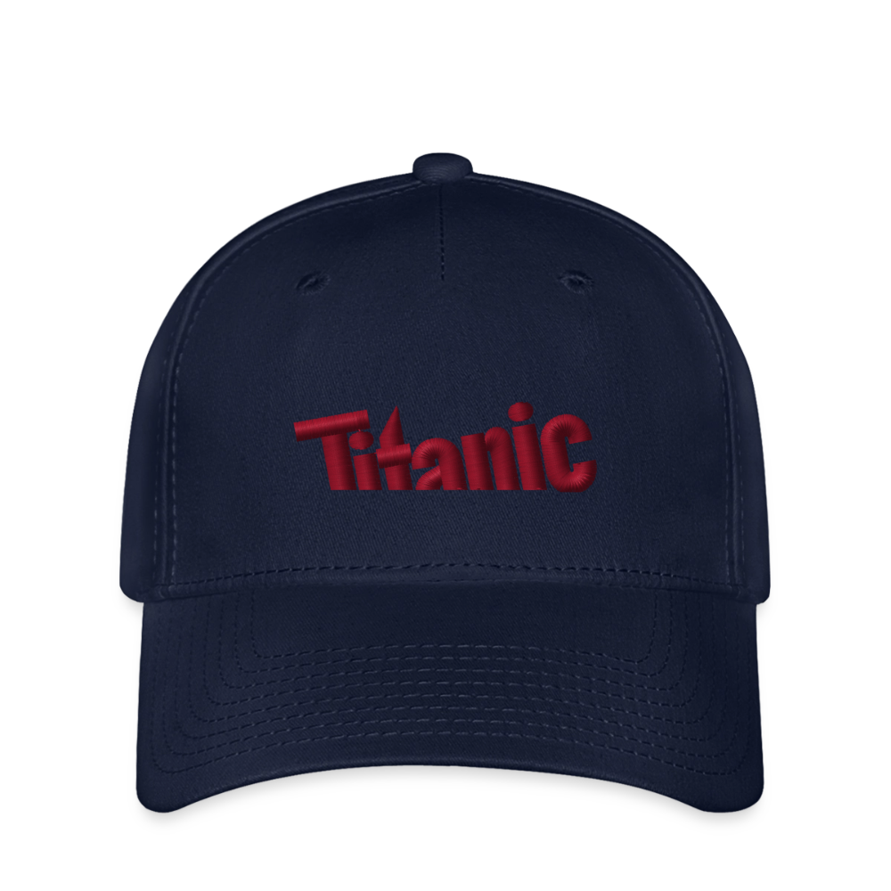 Flexfit Baseballkappe: TITANIC-Logo (gestickt) - Navy