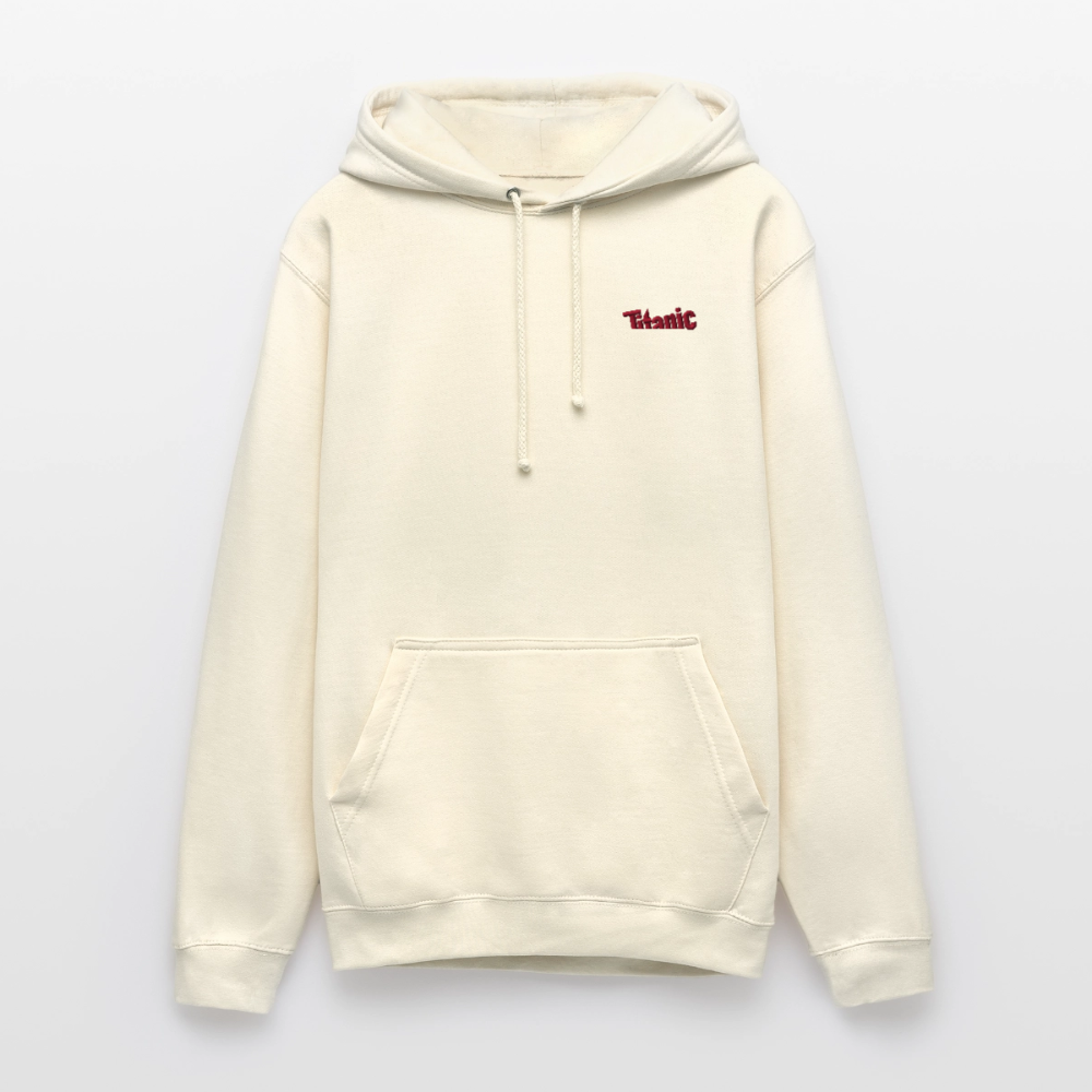 Unisex Hoodie: TITANIC-Logo (gestickt) - Vanille-Milchshake