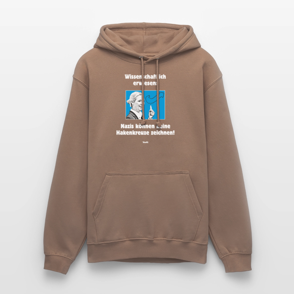 Unisex Hoodie: Nazis können keine Hakenkreuze zeichnen! - Mokka