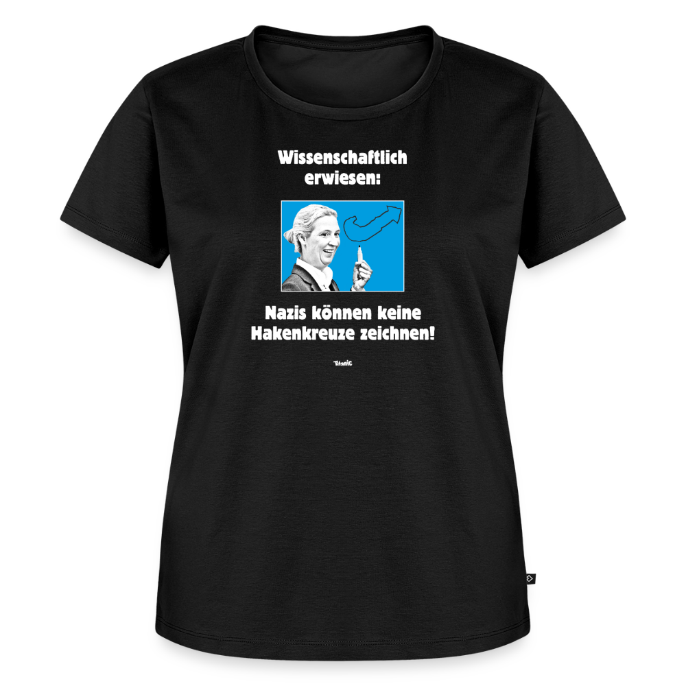 Frauen T-Shirt: Nazis können keine Hakenkreuze zeichnen! - Schwarz