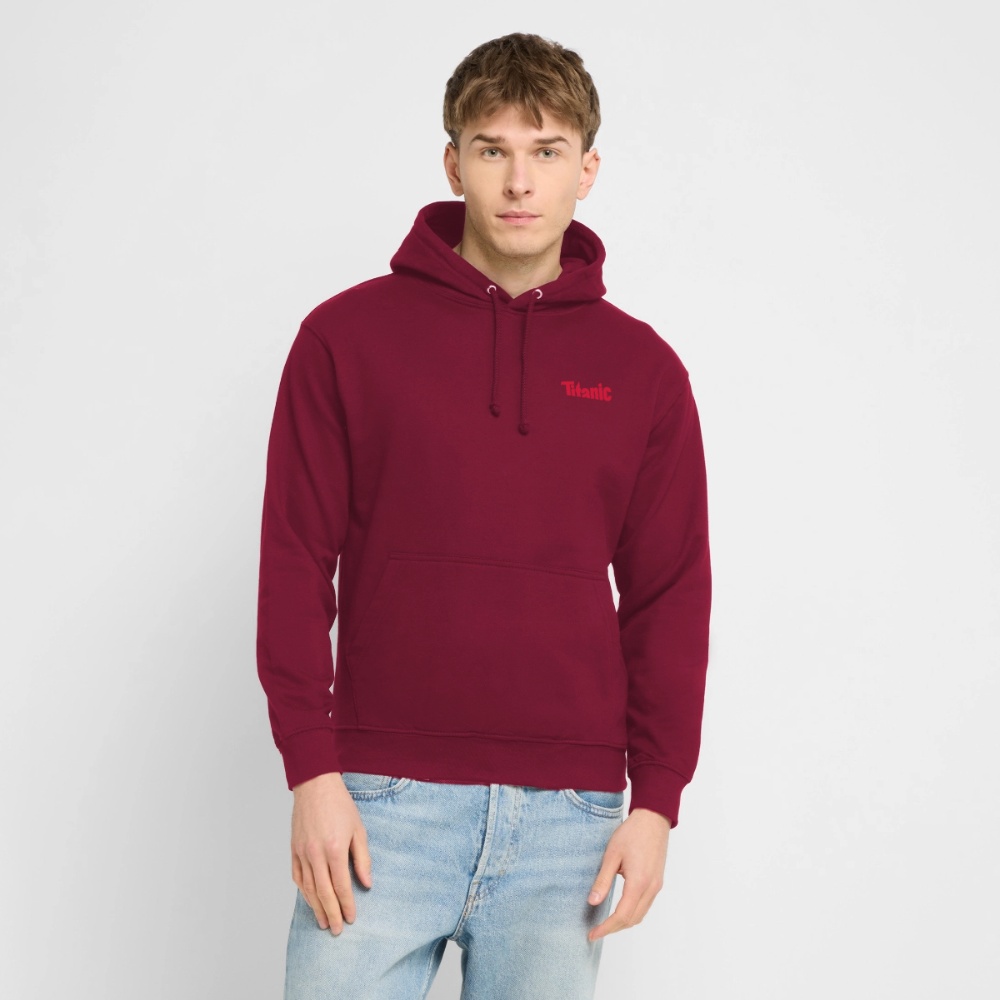 Unisex Hoodie: TITANIC-Logo - Bordeaux