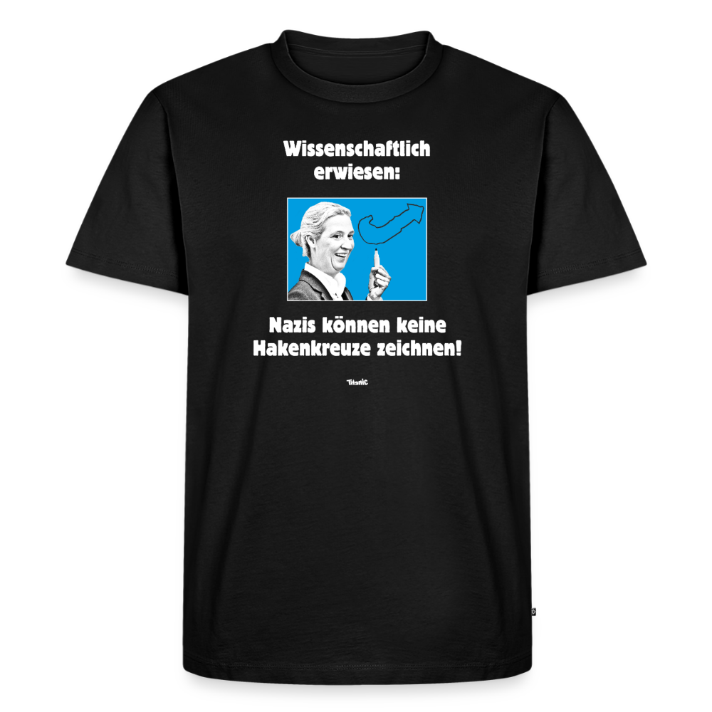 Männer T-Shirt: Nazis können keine Hakenkreuze zeichnen! - Schwarz
