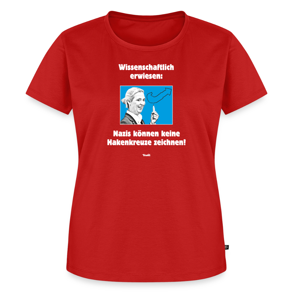 Frauen T-Shirt: Nazis können keine Hakenkreuze zeichnen! - Rot