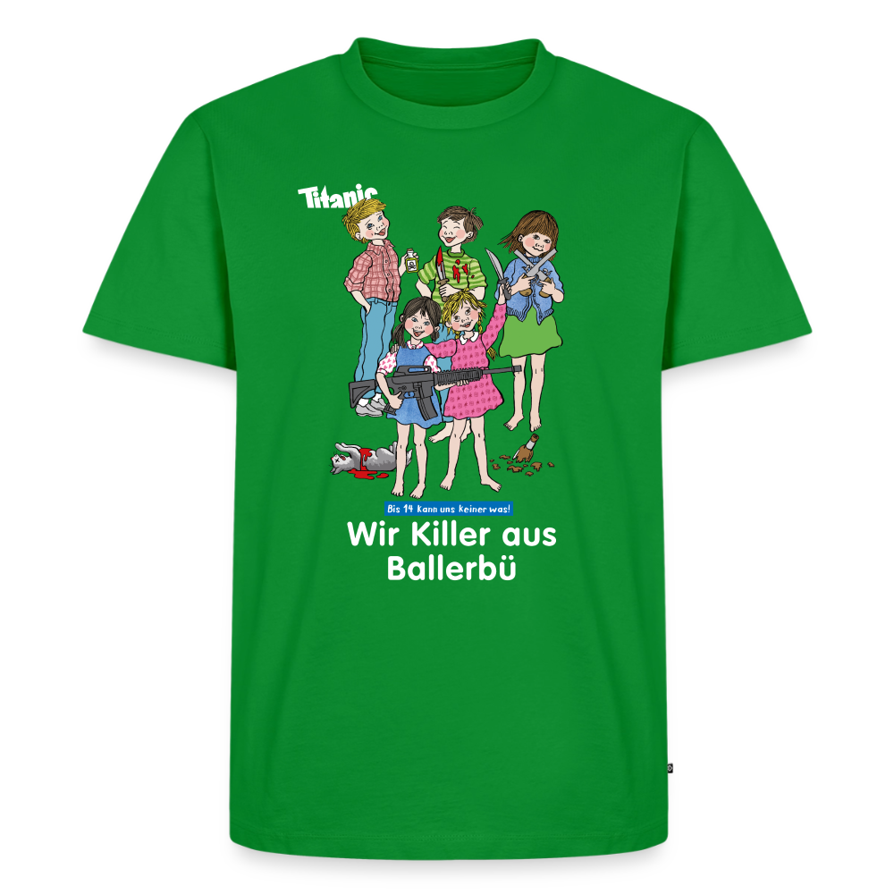 Männer T-Shirt - Wir Killer aus Ballerbü (weiße Schrift) - Grün