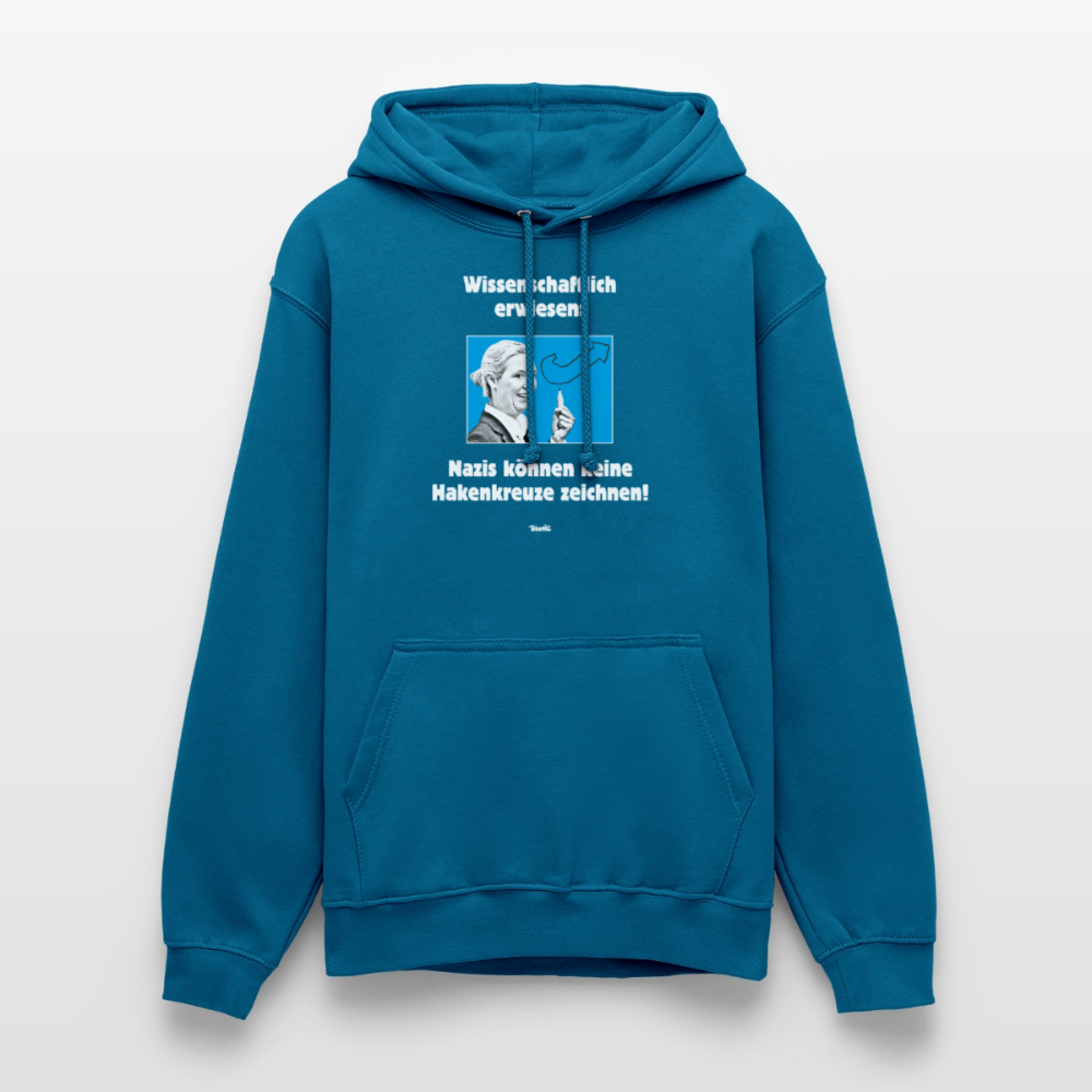 Unisex Hoodie: Nazis können keine Hakenkreuze zeichnen! - Tiefseeblau 