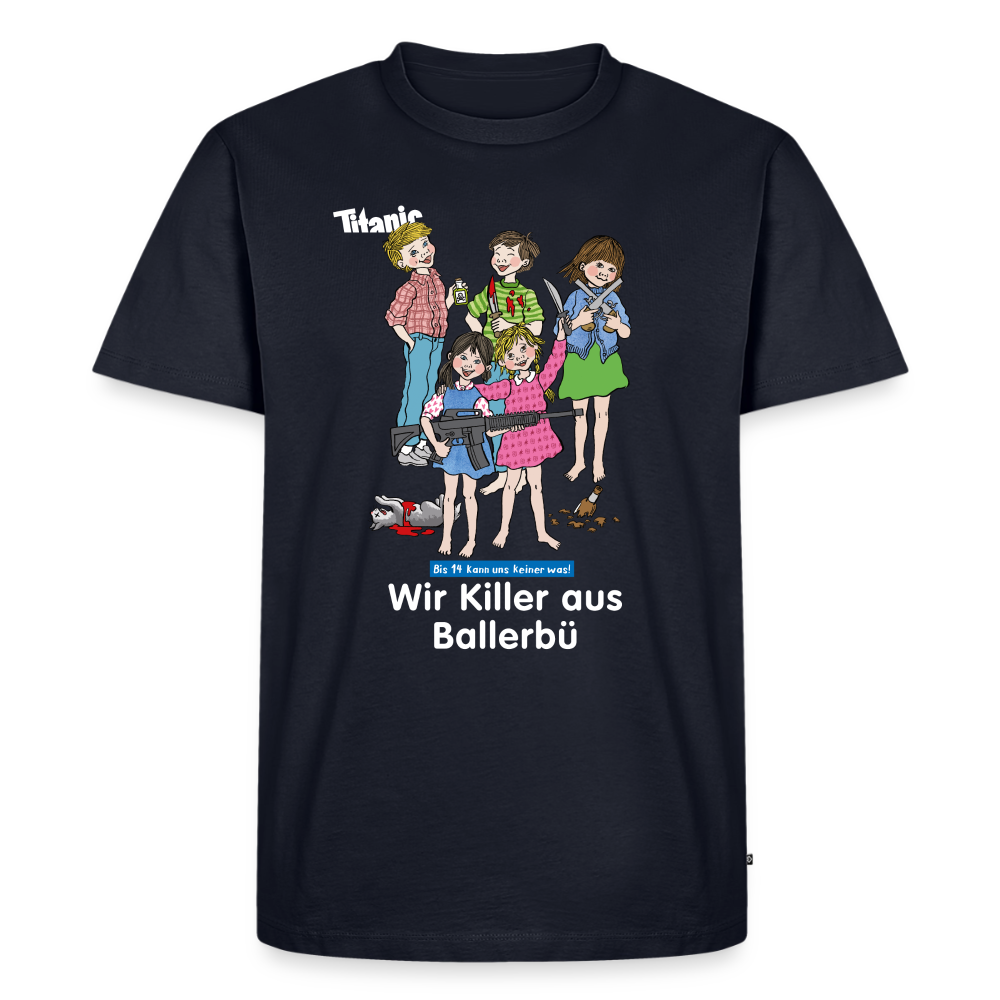 Männer T-Shirt - Wir Killer aus Ballerbü (weiße Schrift) - Navy