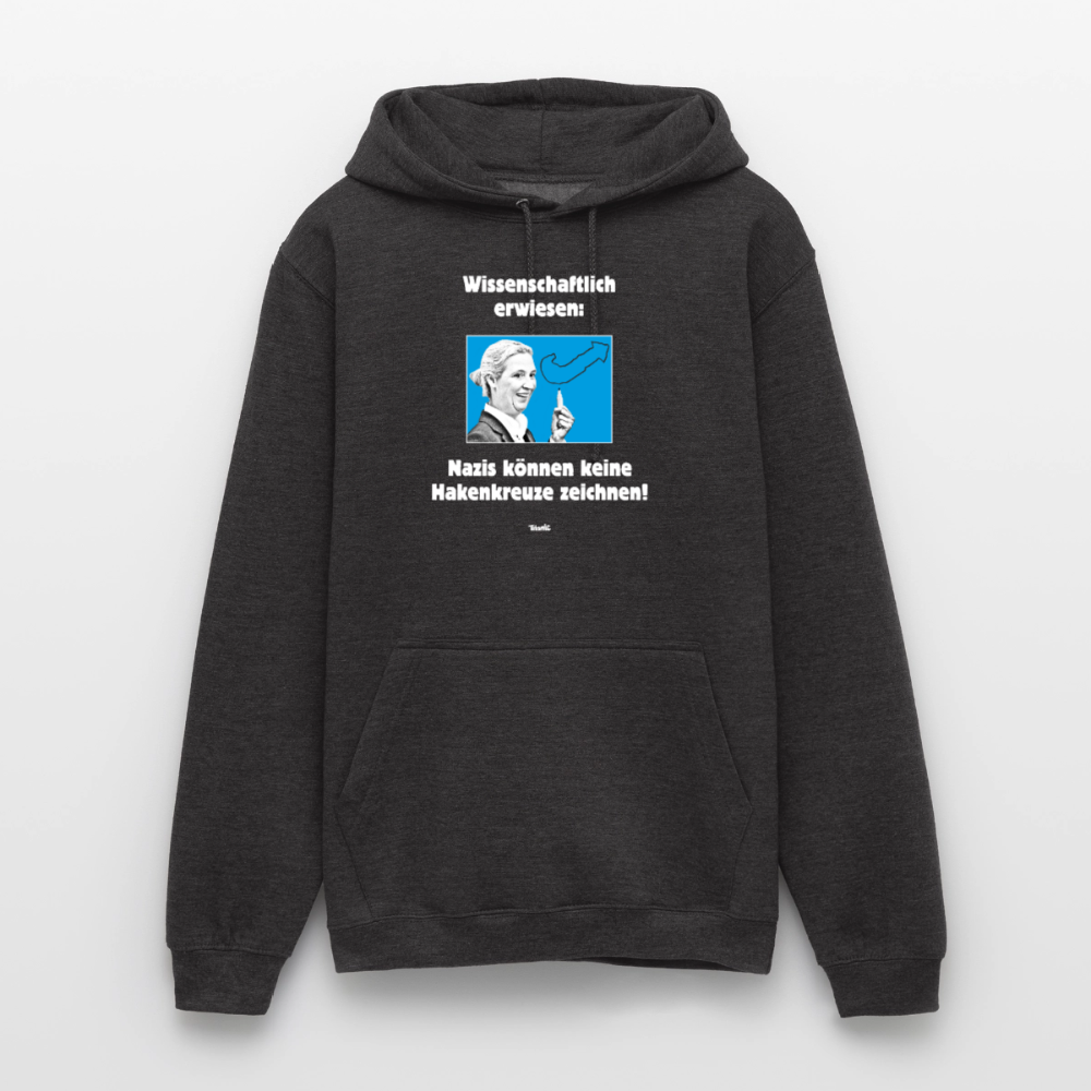 Unisex Hoodie: Nazis können keine Hakenkreuze zeichnen! - Anthrazit