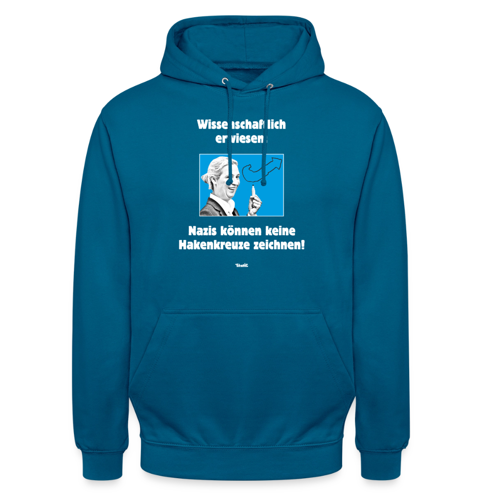 Unisex Hoodie: Nazis können keine Hakenkreuze zeichnen! - Tiefseeblau 