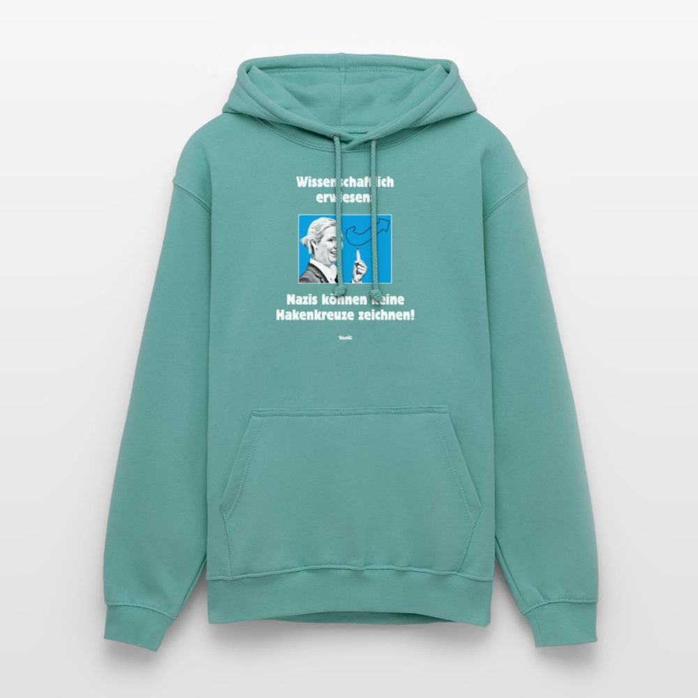 Unisex Hoodie: Nazis können keine Hakenkreuze zeichnen! - Pastelltürkis