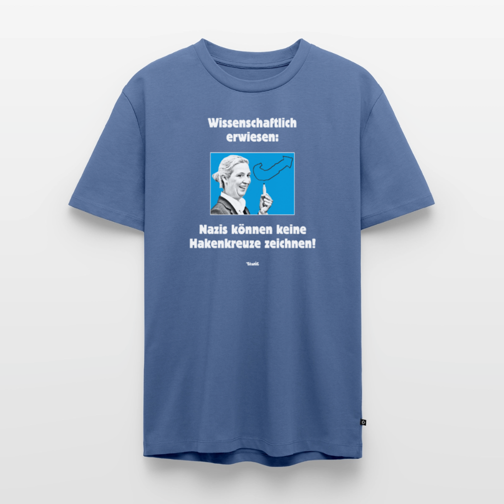 Männer T-Shirt: Nazis können keine Hakenkreuze zeichnen! - Taubenblau