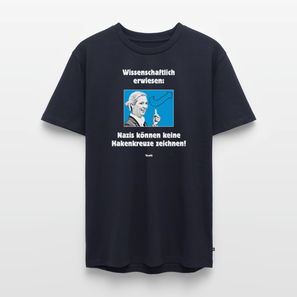 Männer T-Shirt: Nazis können keine Hakenkreuze zeichnen! - Navy