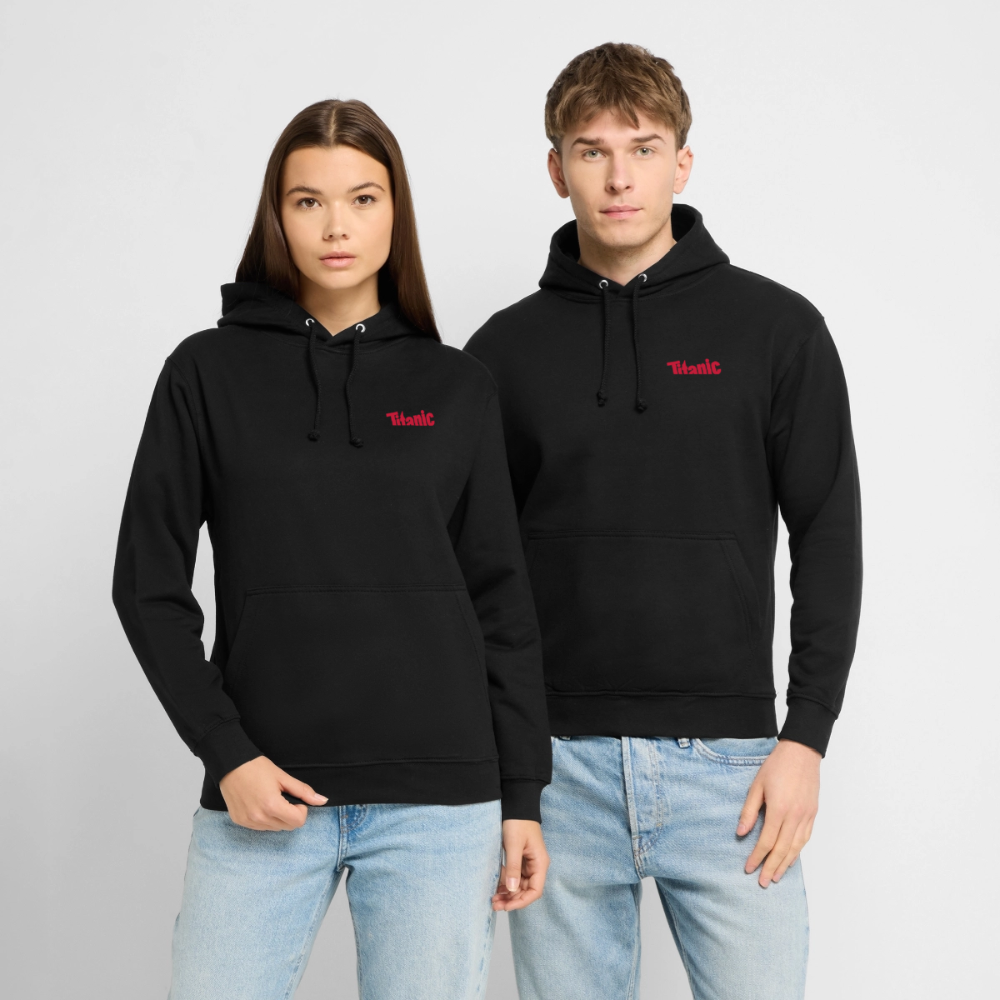 Unisex Hoodie: TITANIC-Logo - Schwarz