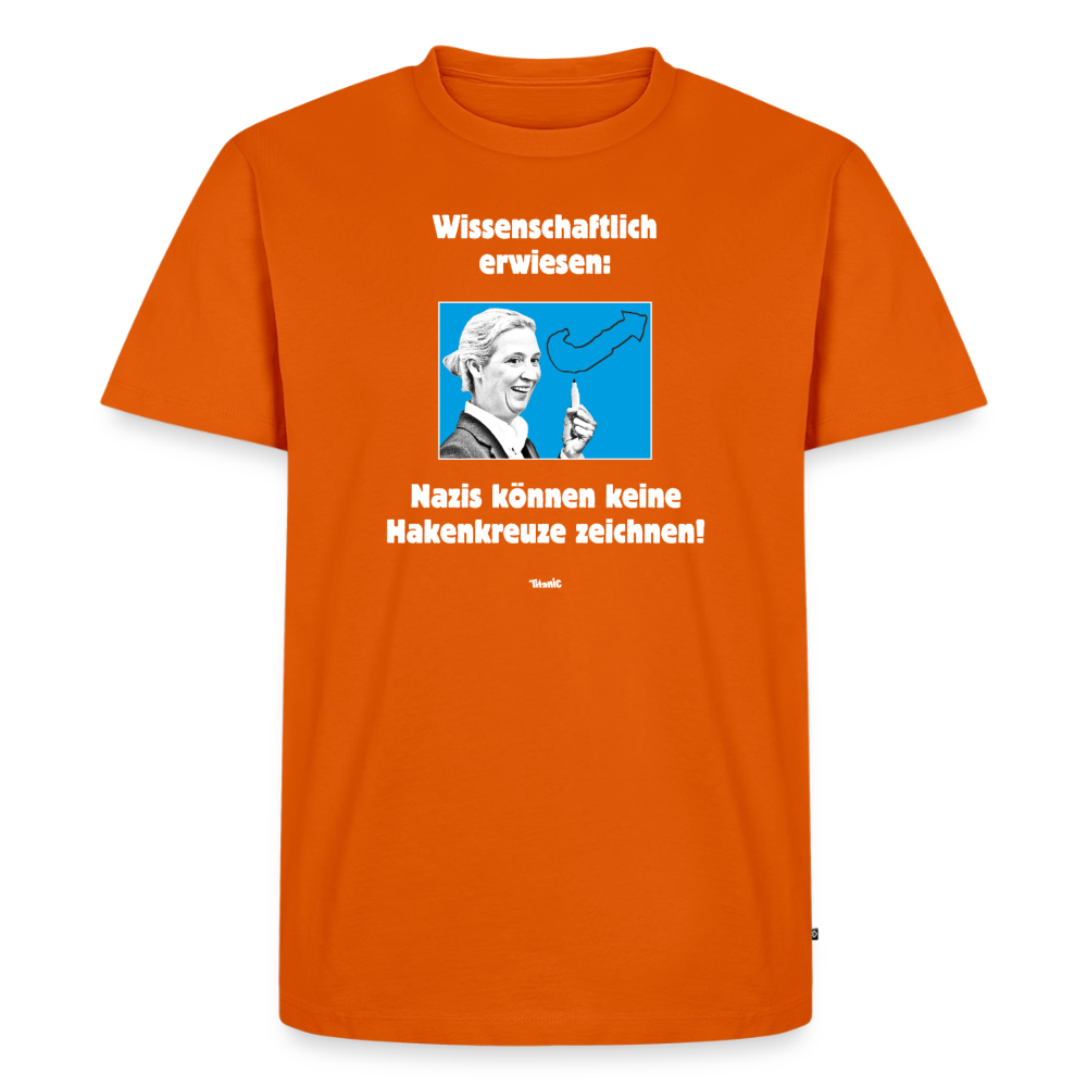 Männer T-Shirt: Nazis können keine Hakenkreuze zeichnen! - Orange 