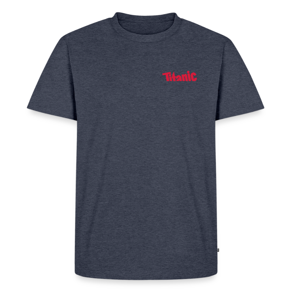 Männer T-Shirt: TITANIC-Logo (klein) - Jeansblau 