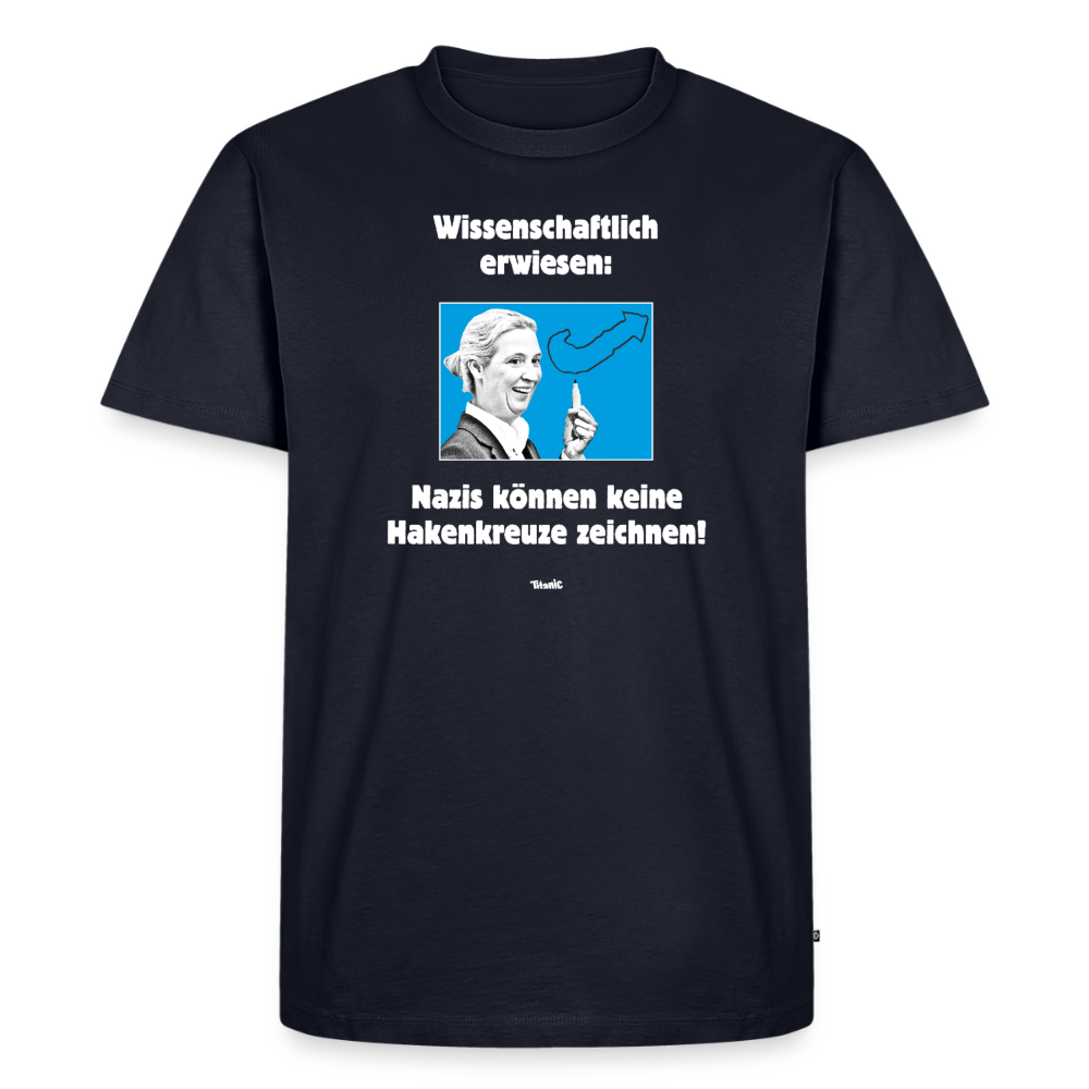 Männer T-Shirt: Nazis können keine Hakenkreuze zeichnen! - Navy