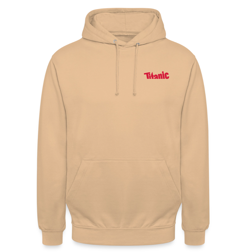 Unisex Hoodie: TITANIC-Logo - Pfirsich