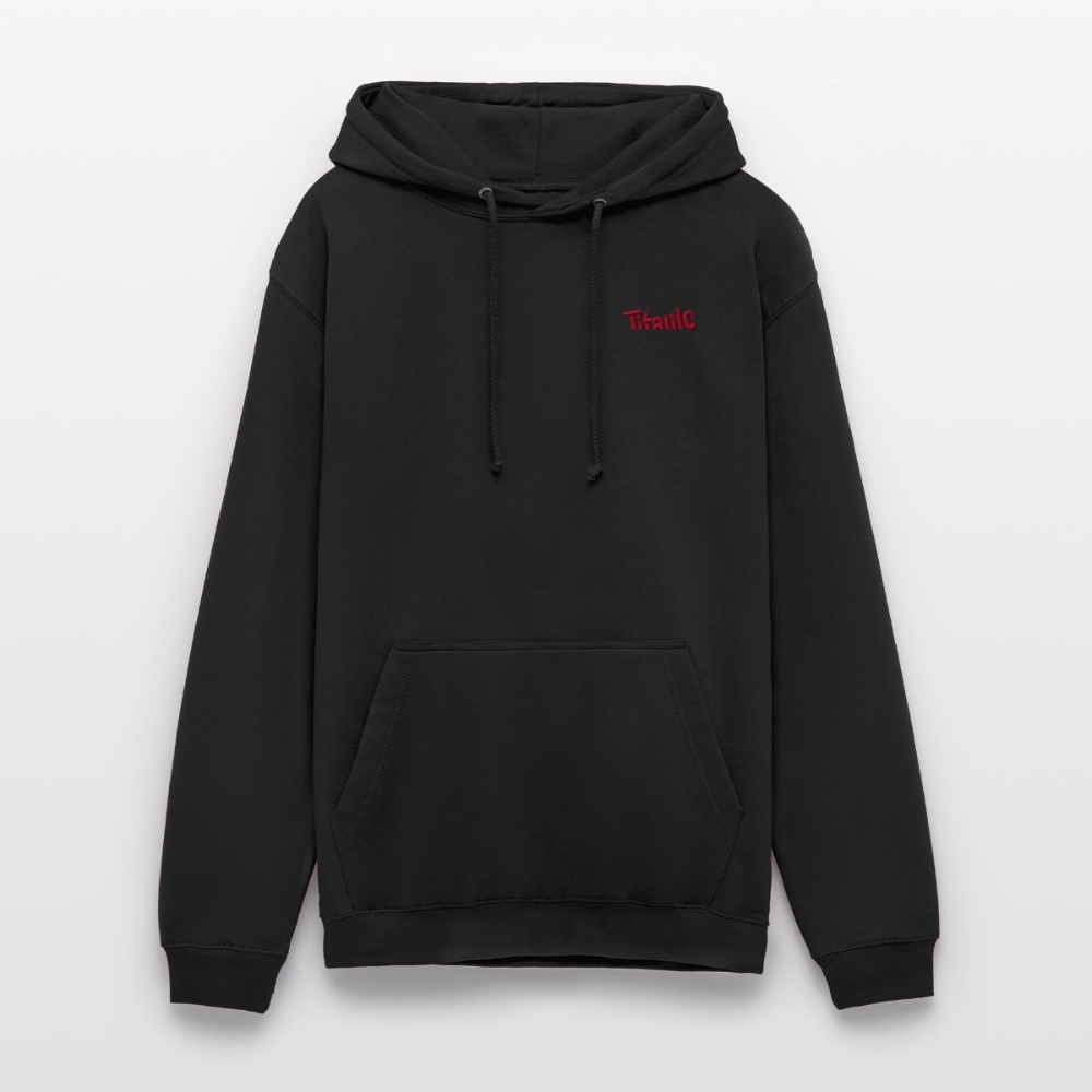 Unisex Hoodie: TITANIC-Logo (gestickt) - Schwarz
