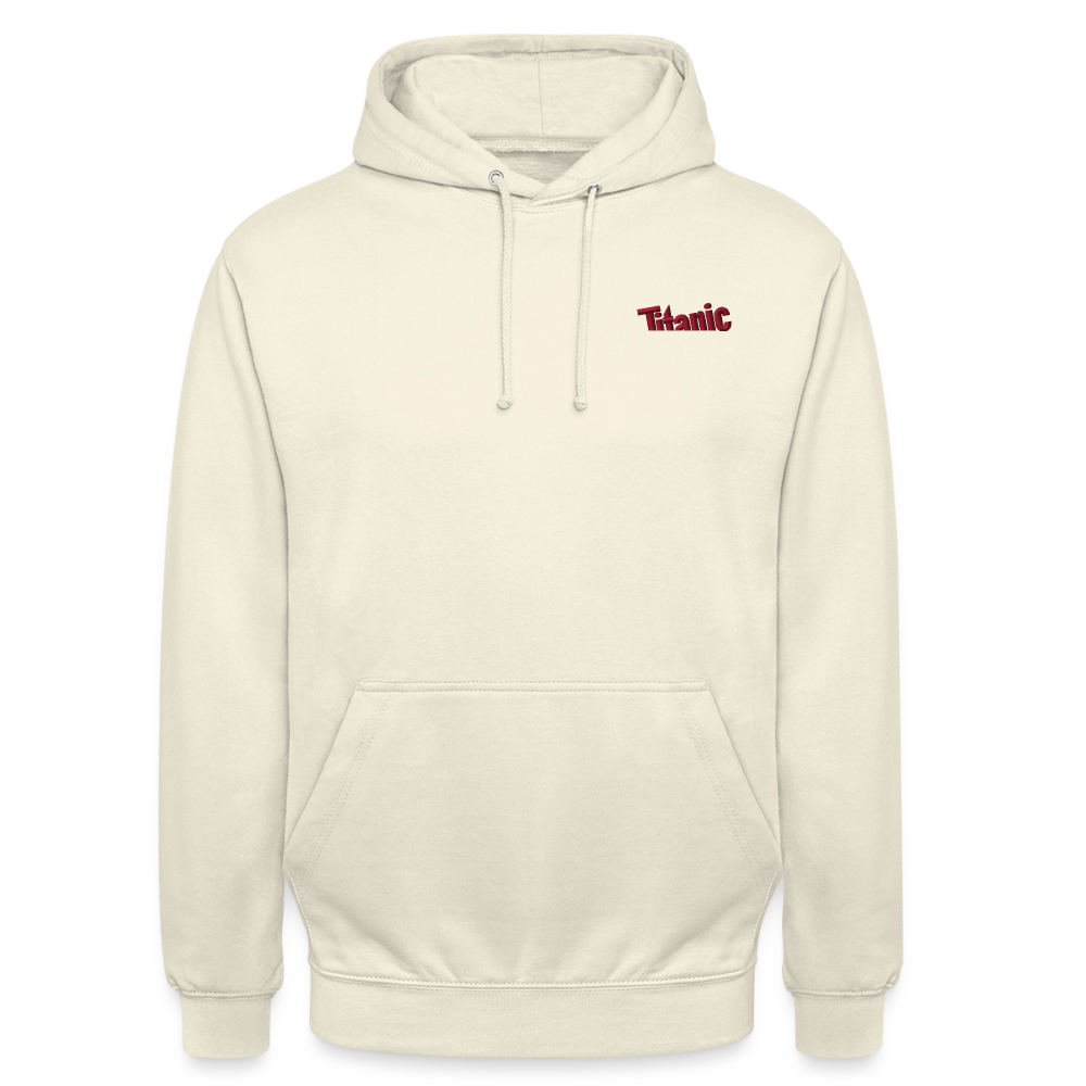 Unisex Hoodie: TITANIC-Logo (gestickt) - Vanille-Milchshake