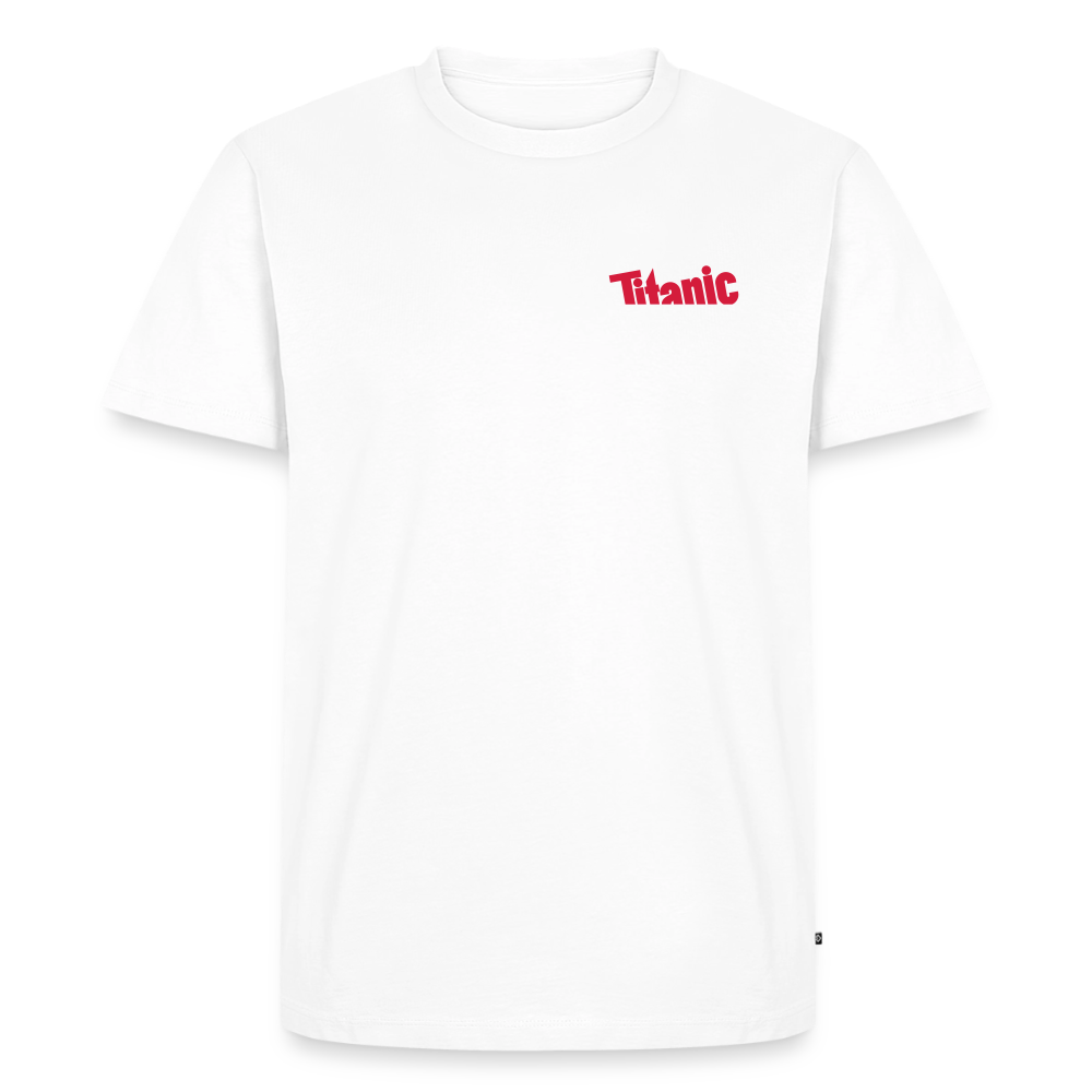 Männer T-Shirt: TITANIC-Logo (klein) - Weiß