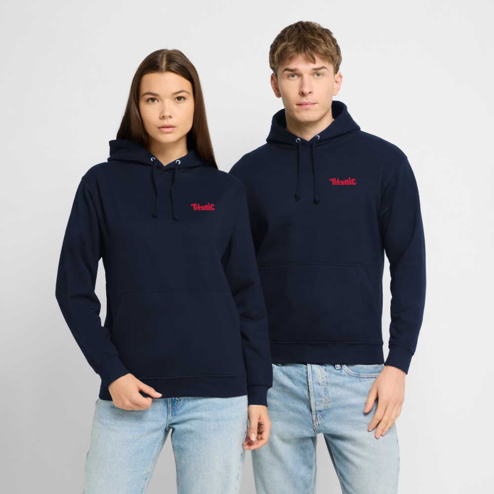 Unisex Hoodie: TITANIC-Logo - Navy