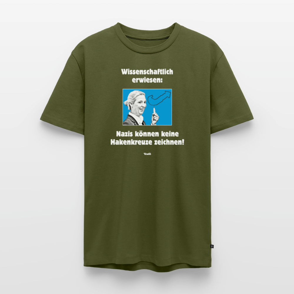 Männer T-Shirt: Nazis können keine Hakenkreuze zeichnen! - Khaki