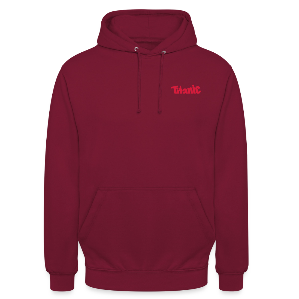 Unisex Hoodie: TITANIC-Logo - Bordeaux