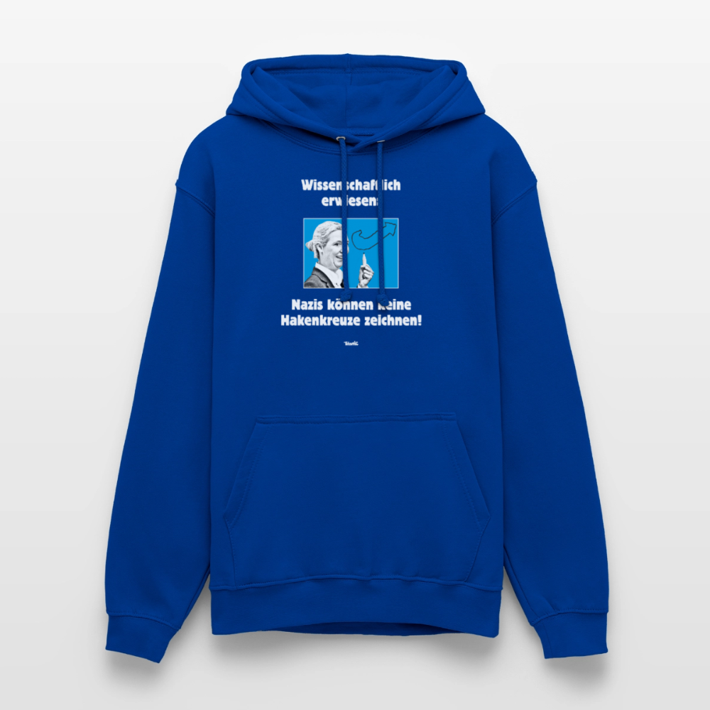 Unisex Hoodie: Nazis können keine Hakenkreuze zeichnen! - Royalblau