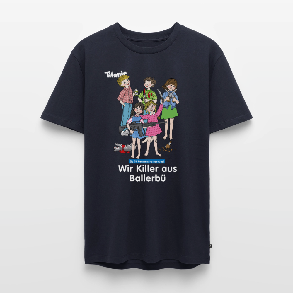 Männer T-Shirt - Wir Killer aus Ballerbü (weiße Schrift) - Navy