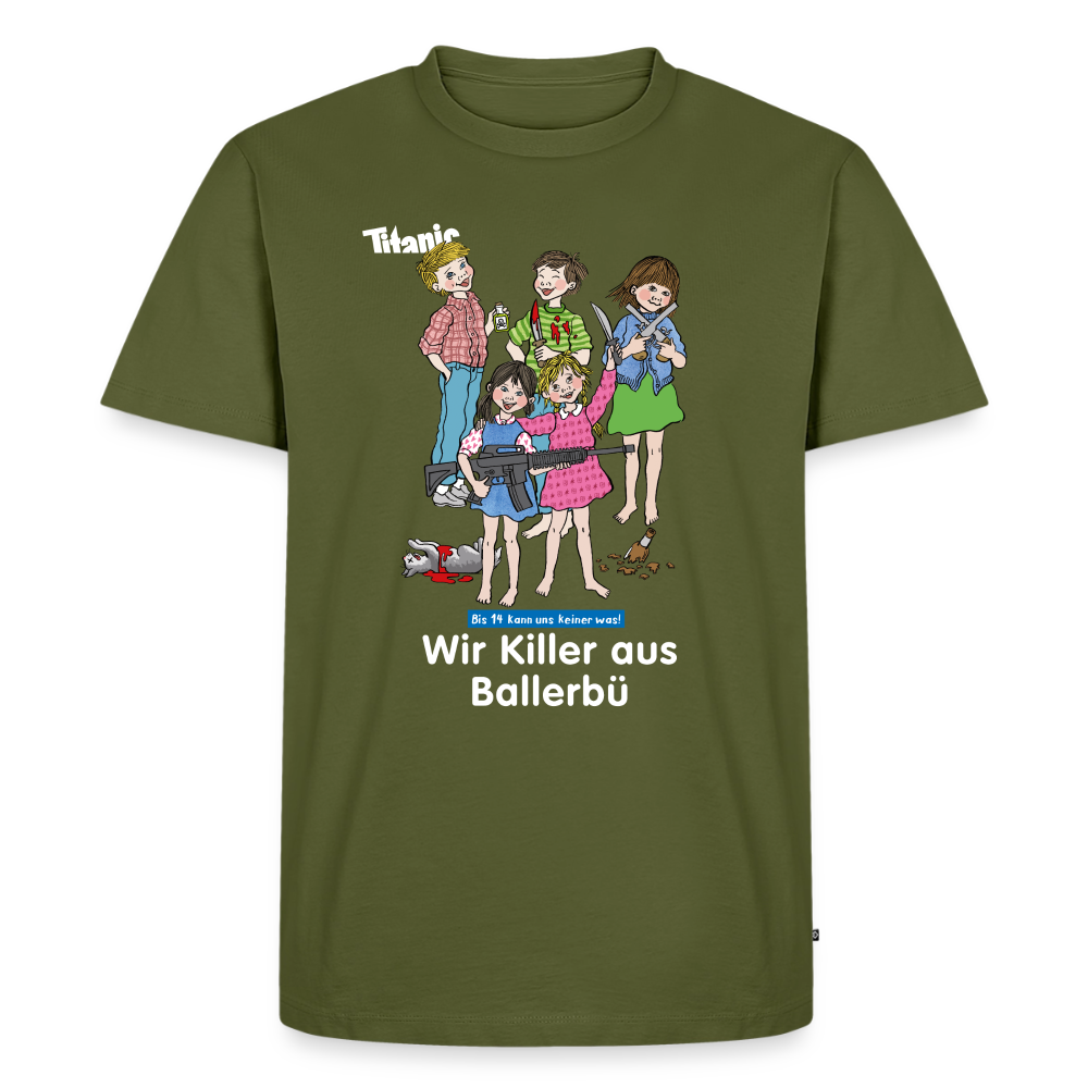 Männer T-Shirt - Wir Killer aus Ballerbü (weiße Schrift) - Khaki