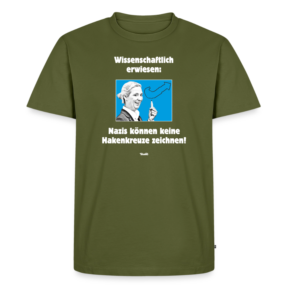 Männer T-Shirt: Nazis können keine Hakenkreuze zeichnen! - Khaki