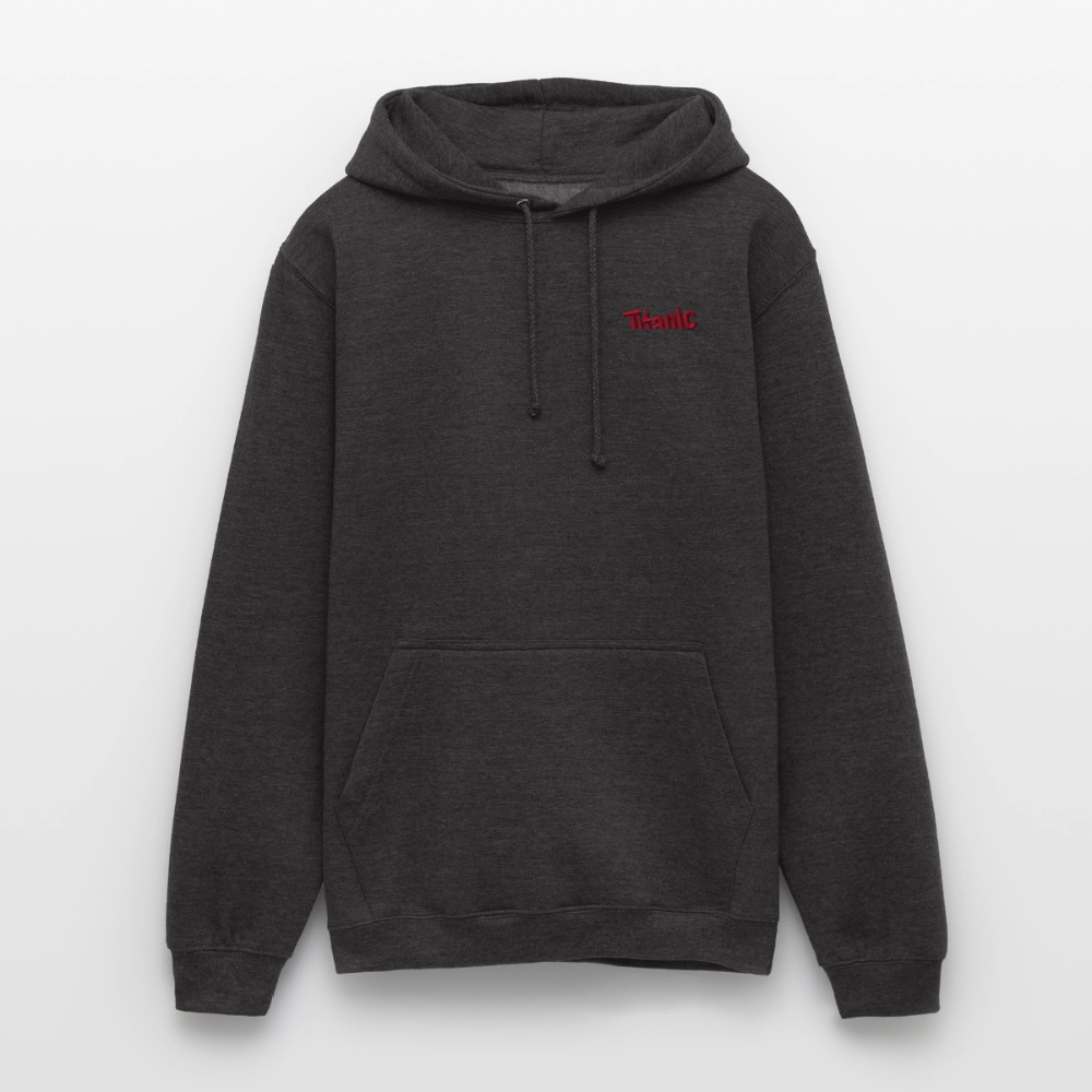 Unisex Hoodie: TITANIC-Logo (gestickt) - Anthrazit