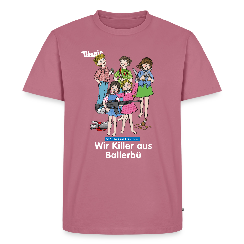 Männer T-Shirt - Wir Killer aus Ballerbü (weiße Schrift) - Mauve