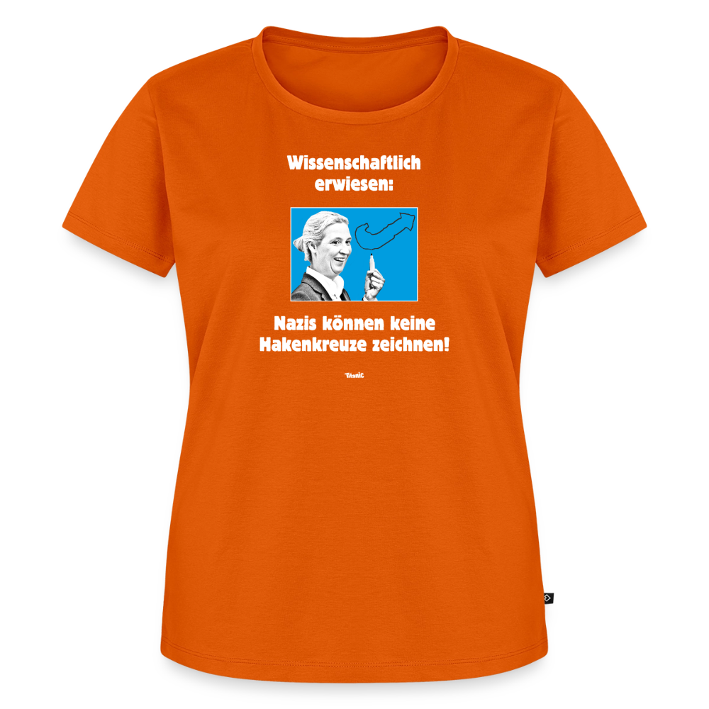 Frauen T-Shirt: Nazis können keine Hakenkreuze zeichnen! - Orange 