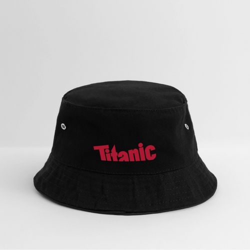 Bucket Hat: TITANIC-Logo - Schwarz