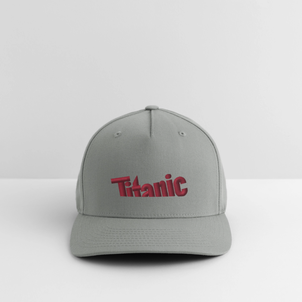 Flexfit Baseballkappe: TITANIC-Logo (gestickt) - Grüngrau