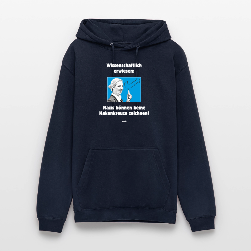 Unisex Hoodie: Nazis können keine Hakenkreuze zeichnen! - Navy