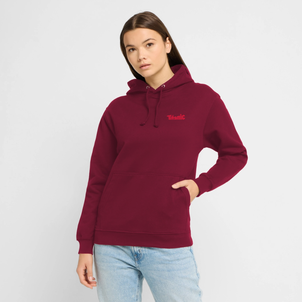 Unisex Hoodie: TITANIC-Logo - Bordeaux