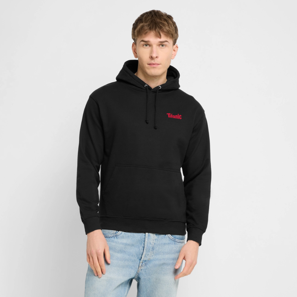 Unisex Hoodie: TITANIC-Logo - Schwarz