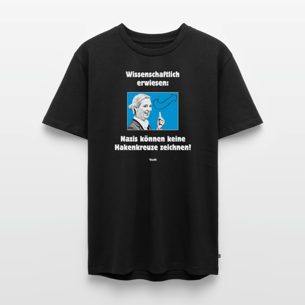 Männer T-Shirt: Nazis können keine Hakenkreuze zeichnen! - Schwarz