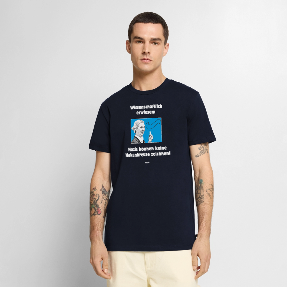 Männer T-Shirt: Nazis können keine Hakenkreuze zeichnen! - Navy