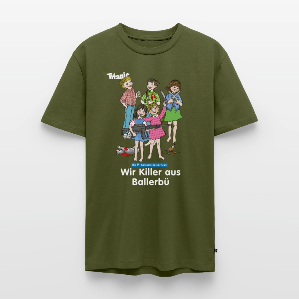 Männer T-Shirt - Wir Killer aus Ballerbü (weiße Schrift) - Khaki