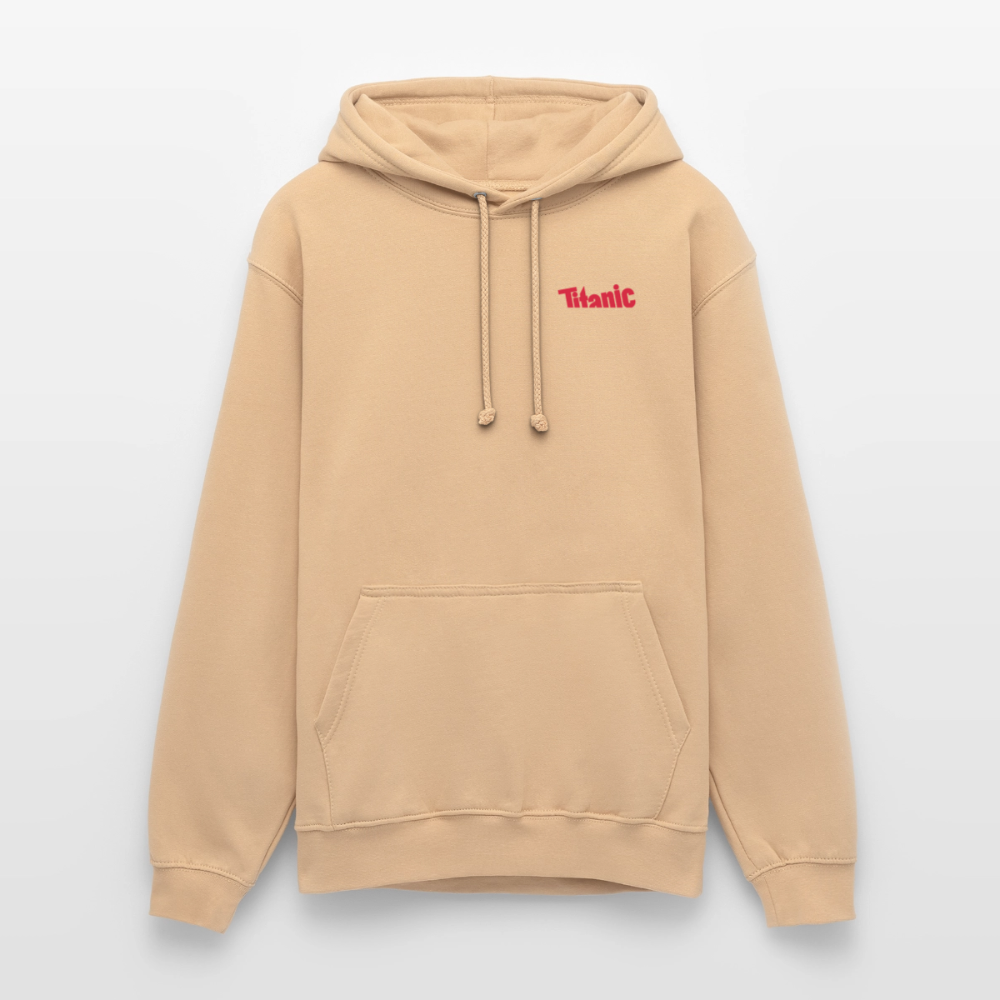 Unisex Hoodie: TITANIC-Logo - Pfirsich