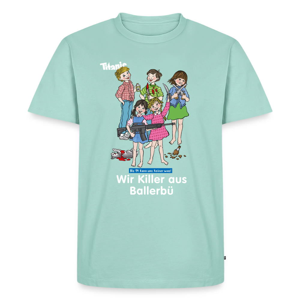Männer T-Shirt - Wir Killer aus Ballerbü (weiße Schrift) - Mint 
