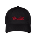 Flexfit Baseballkappe: TITANIC-Logo (gestickt) - Schwarz
